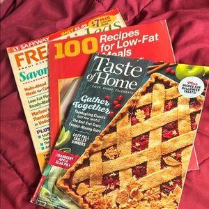Taste of Home, Sunset and Safeway  holiday recipe magazines